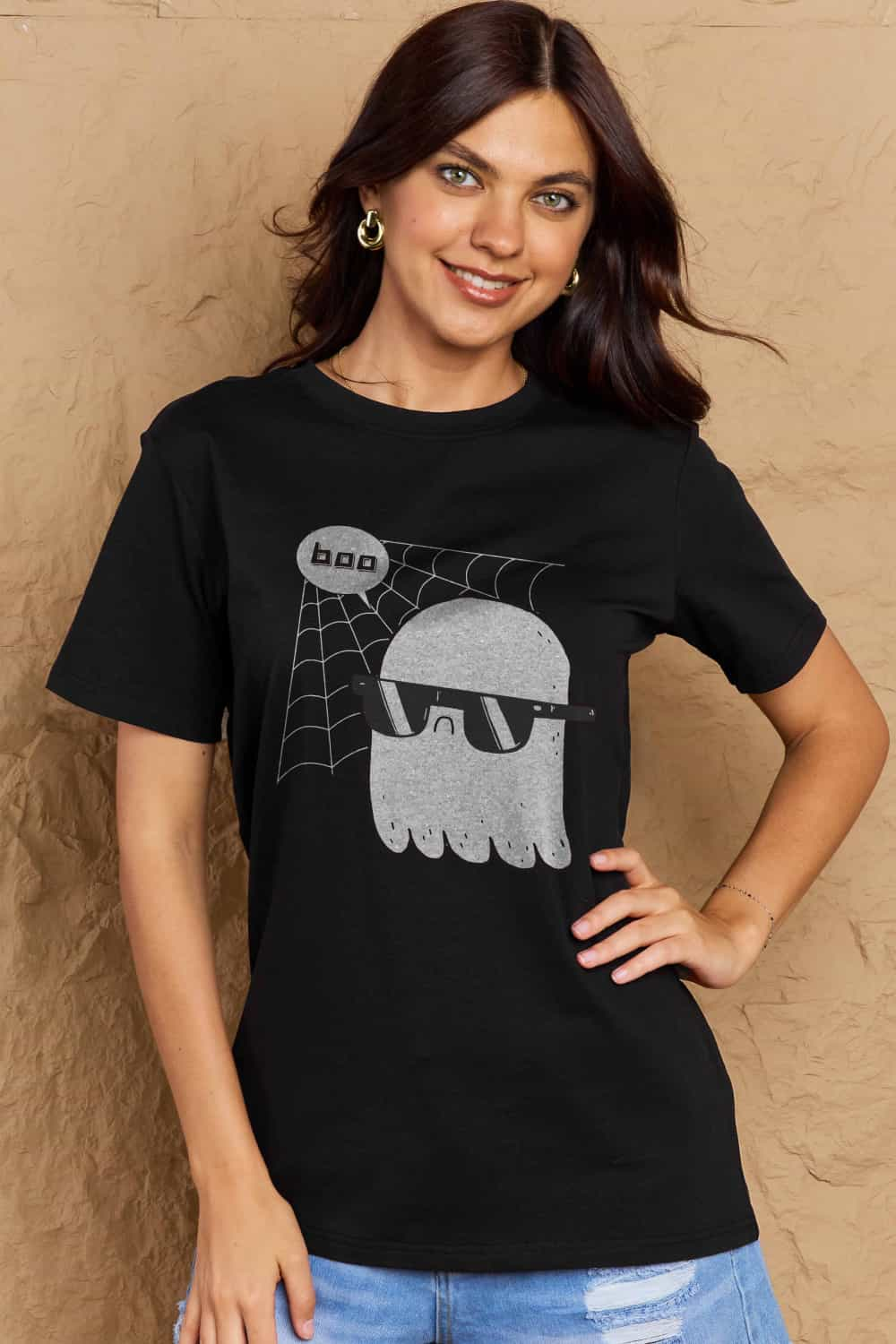 Full Size BOO Graphic Cotton T-Shirt - T-Shirts - Shirts & Tops - 22 - 2024