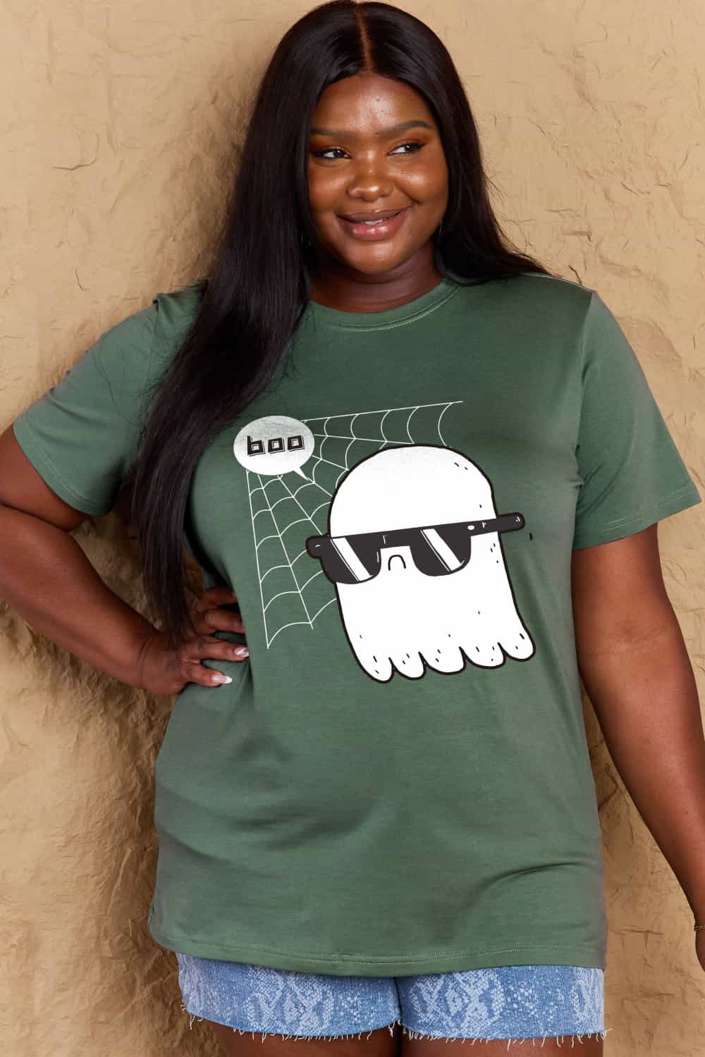 Full Size BOO Graphic Cotton T-Shirt - T-Shirts - Shirts & Tops - 26 - 2024