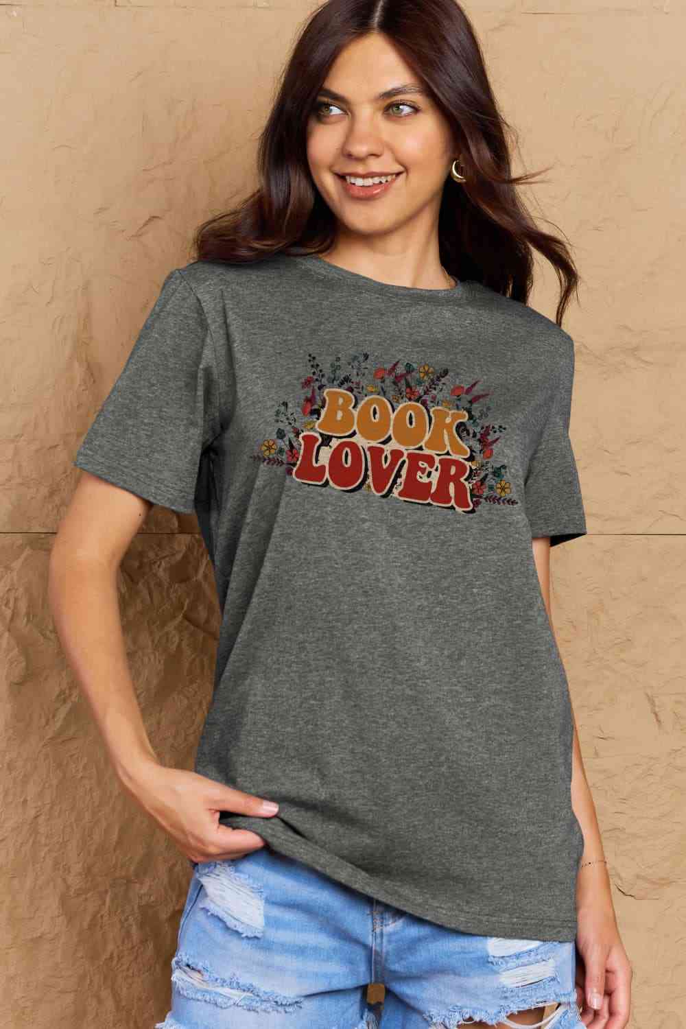 BOOK LOVER Graphic Cotton Tee - T-Shirts - Shirts & Tops - 10 - 2024