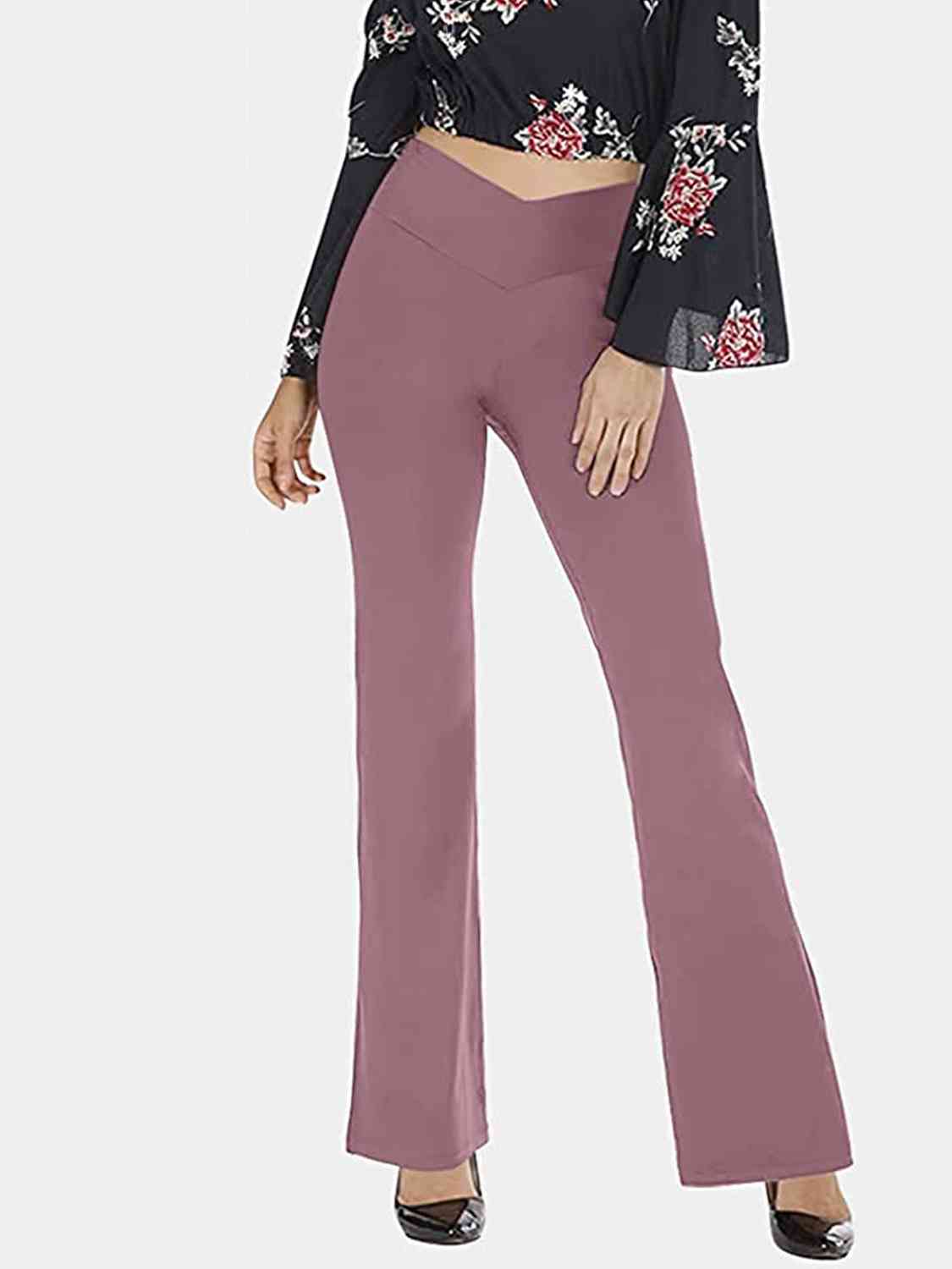 V-Waist Bootcut Long Pants - Purple / S - Bottoms - Pants - 10 - 2024