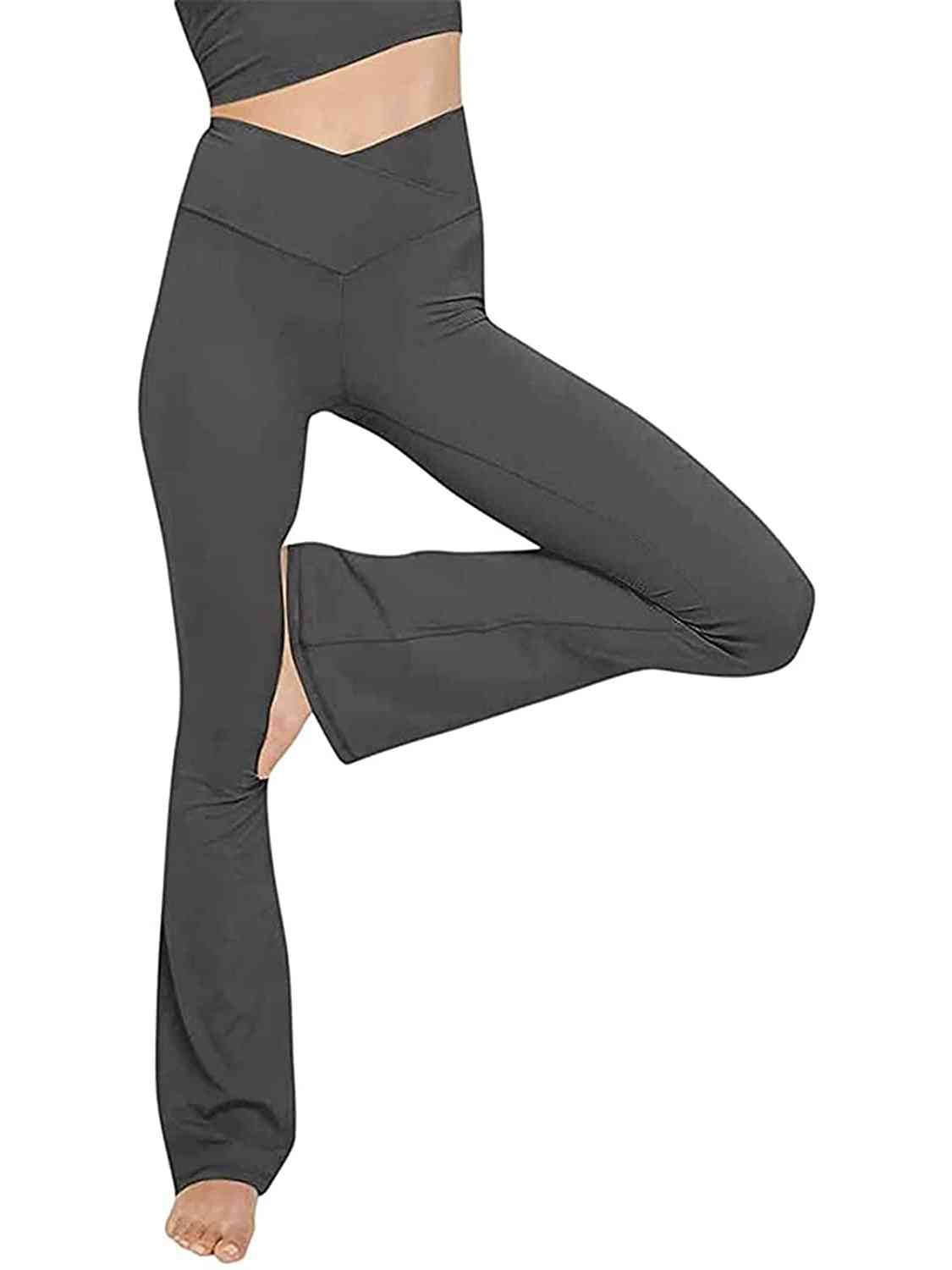 V-Waist Bootcut Long Pants - Charcoal / S - Bottoms - Pants - 28 - 2024