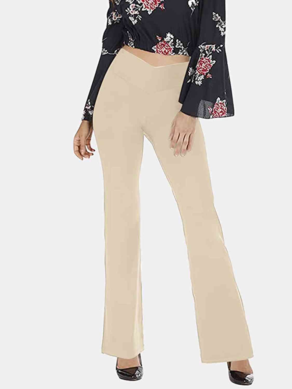 V-Waist Bootcut Long Pants - Sand / S - Bottoms - Pants - 7 - 2024