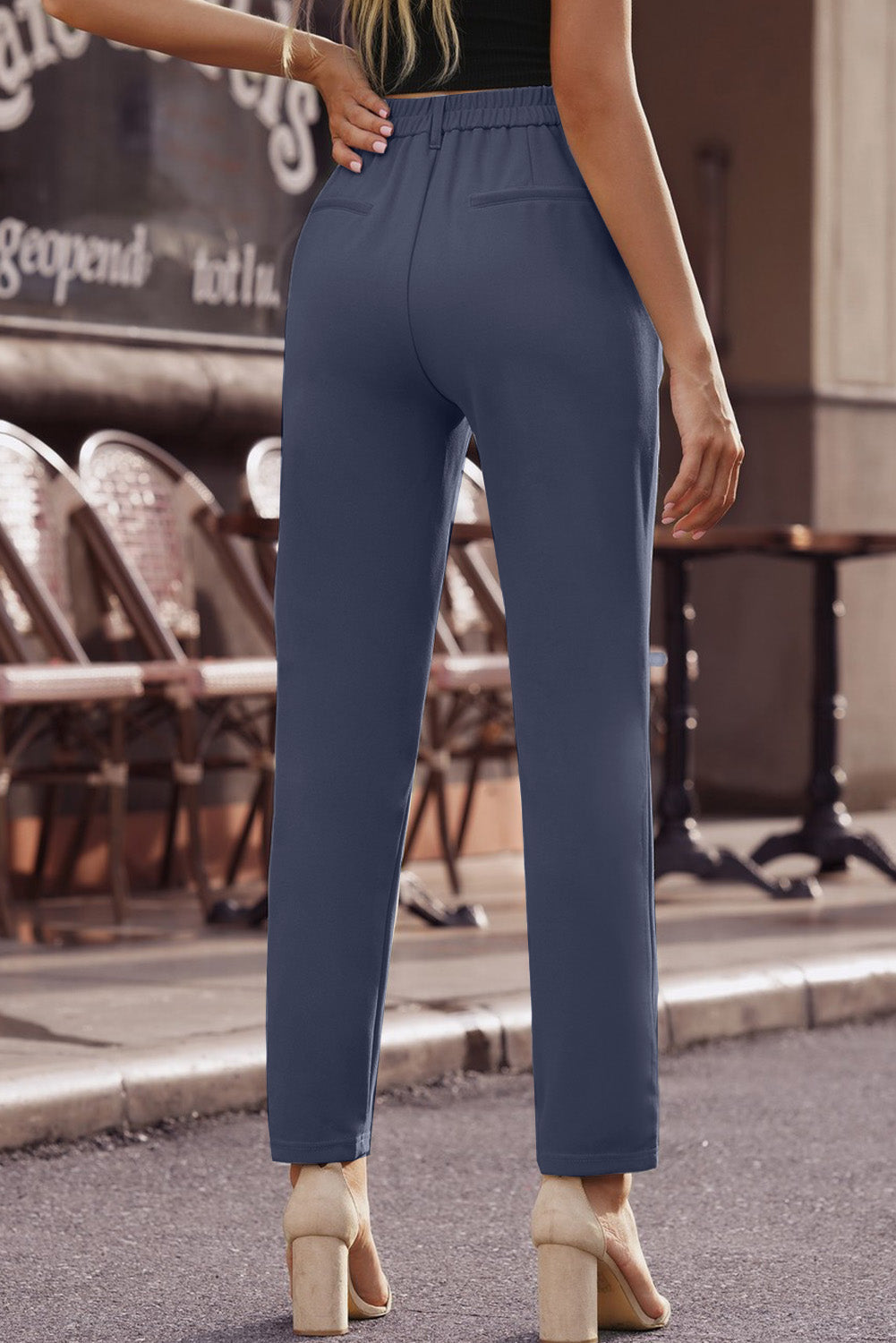 Ankle-Length Straight Leg Pants with Pockets - Bottoms - Pants - 2 - 2024