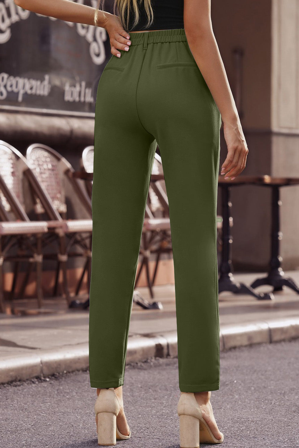 Ankle-Length Straight Leg Pants with Pockets - Bottoms - Pants - 9 - 2024
