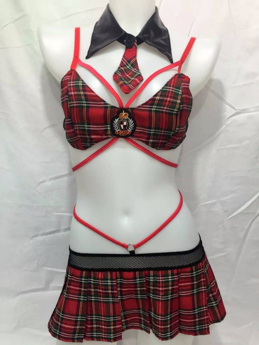 Bad Schoolgirl Set - Red / One Size - Bottoms - Clothing - 2 - 2024