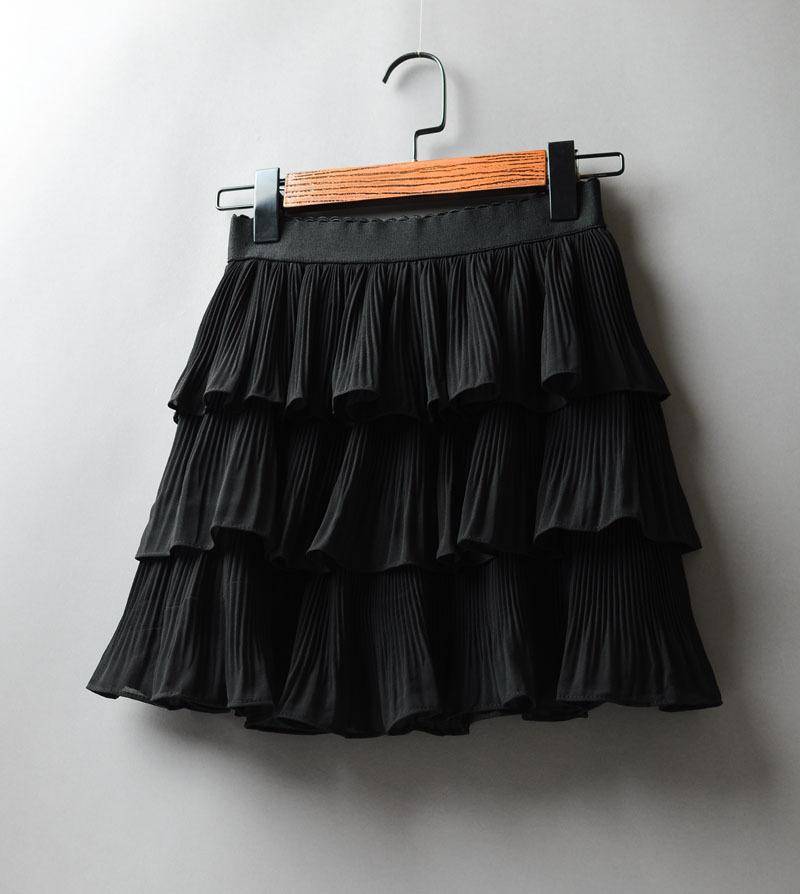 Boho Ruffle Mini Skirt With Elastic Waist - Black / One Size - Bottoms - Skirts - 16 - 2024