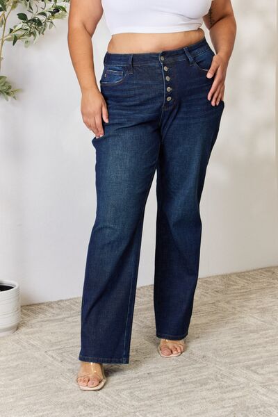 Button-Fly Straight Jeans - Bottoms - Pants - 7 - 2024