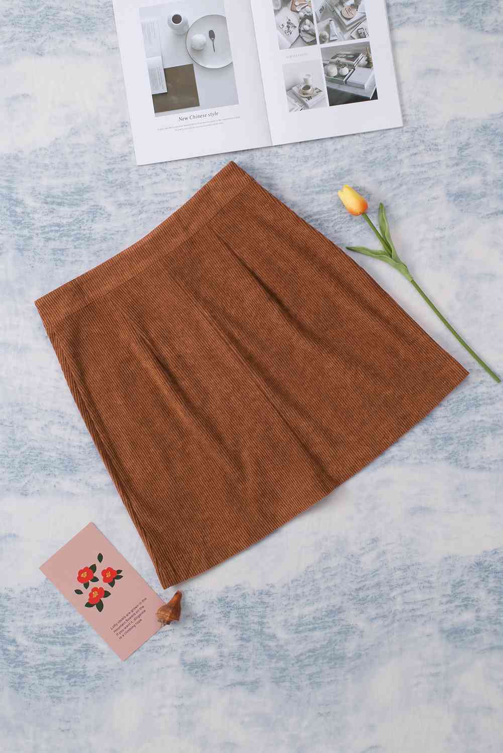 Buttoned Corduroy Mini Skirt - Bottoms - Mini Skirts - 18 - 2024