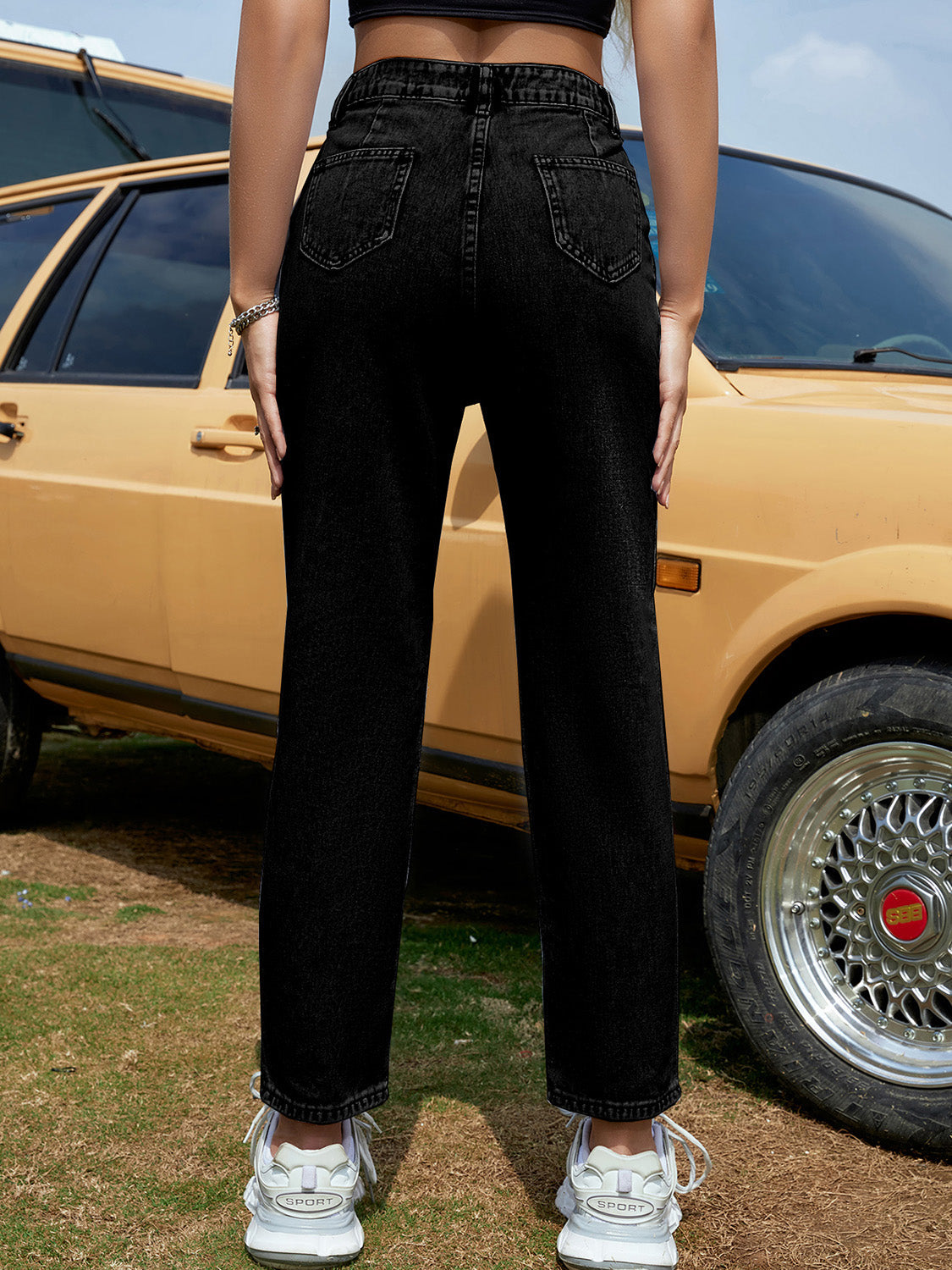 Buttoned Long Jeans - Bottoms - Pants - 2 - 2024
