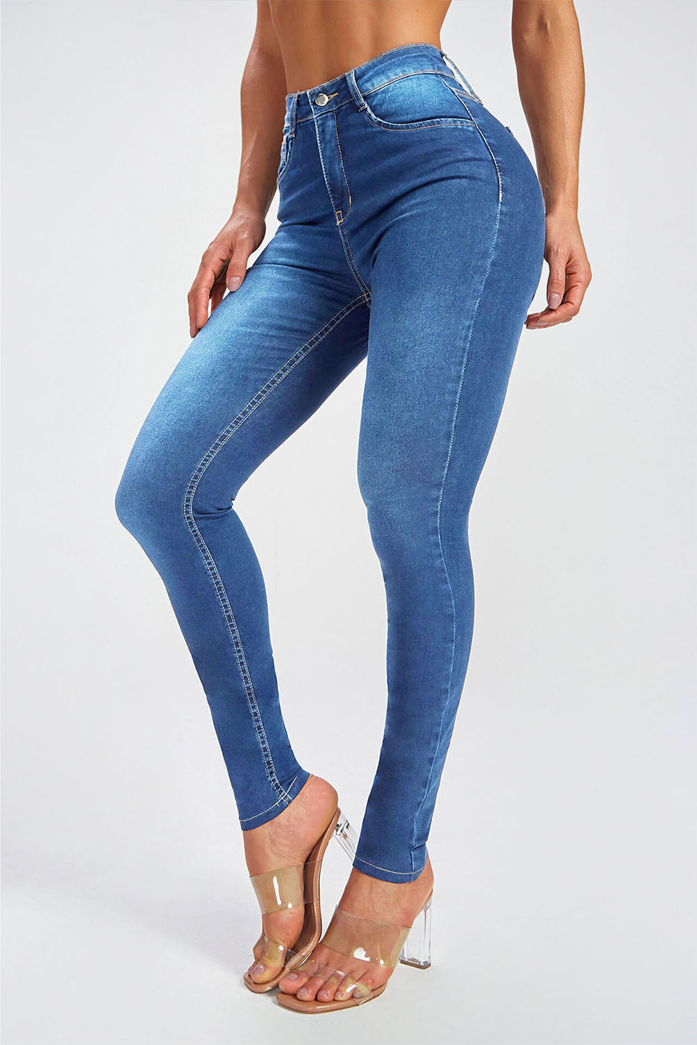 Buttoned Skinny Jeans - Bottoms - Pants - 3 - 2024