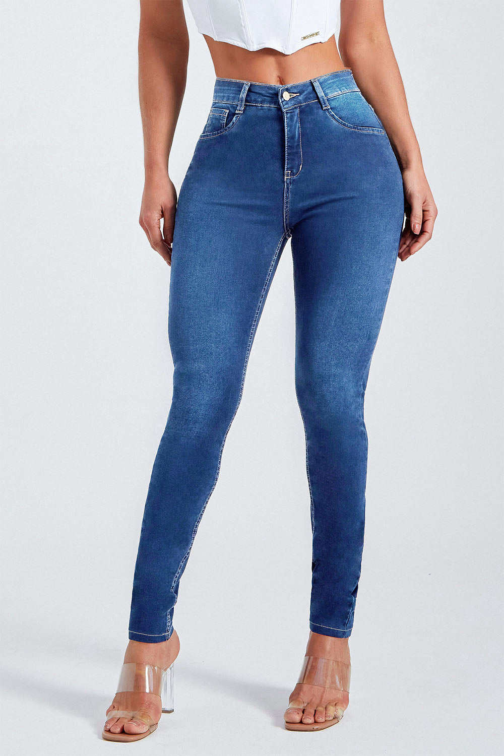 Buttoned Skinny Jeans - Bottoms - Pants - 4 - 2024
