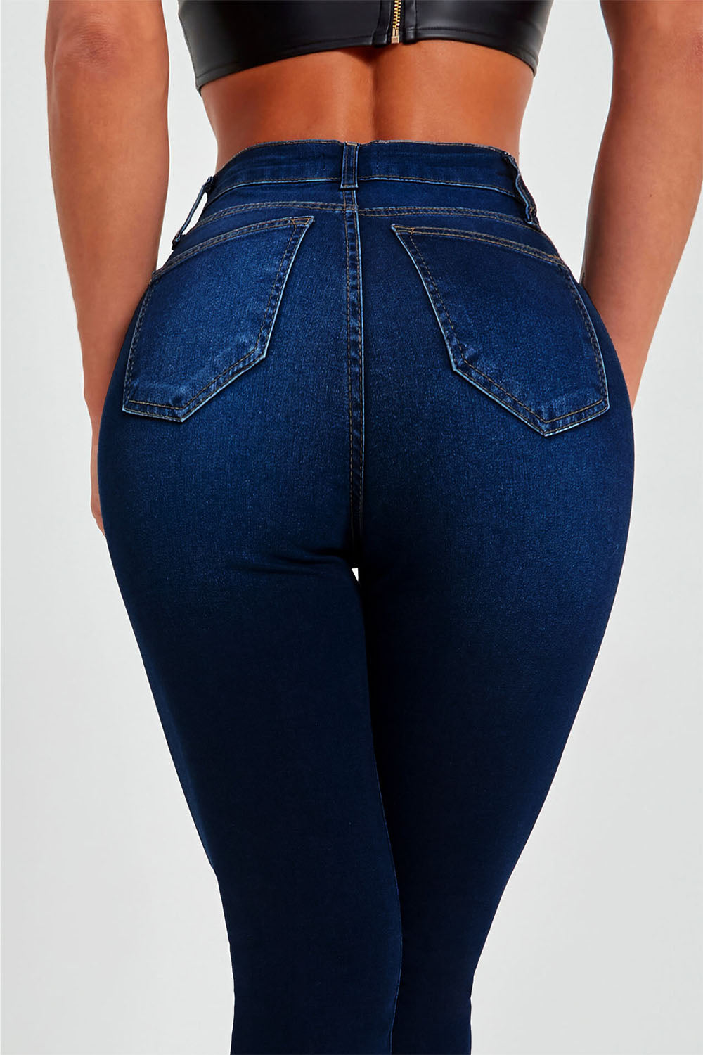 Buttoned Skinny Jeans - Bottoms - Pants - 8 - 2024