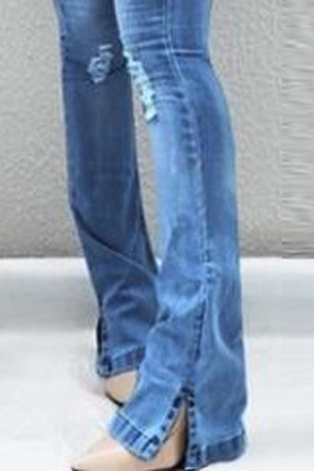 Buttoned Slit Jeans - Bottoms - Pants - 5 - 2024