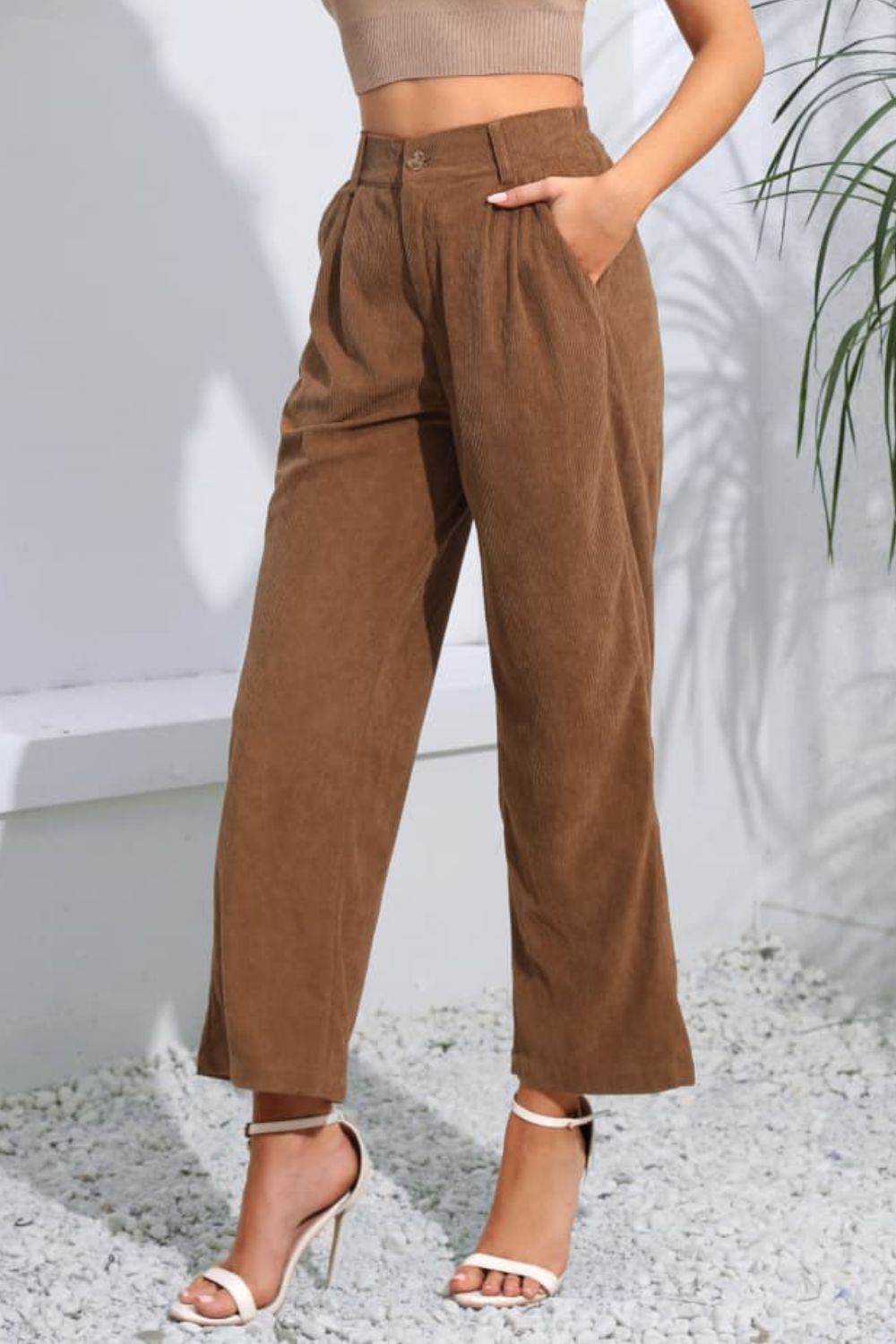 Buttoned Straight Hem Long Pants - Bottoms - Pants - 5 - 2024
