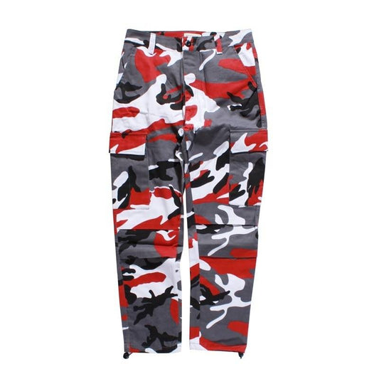 Camouflage Print Cargo Pants - Red / XXL - Bottoms - Pants - 7 - 2024
