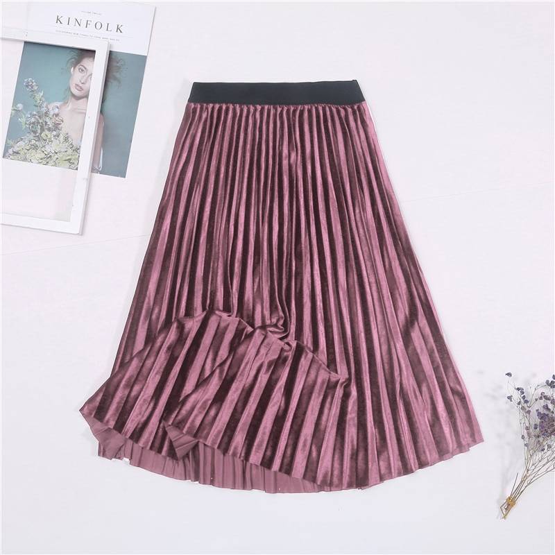 Colorful Pleated Skirt - Pink / One Size - Bottoms - Skirts - 20 - 2024