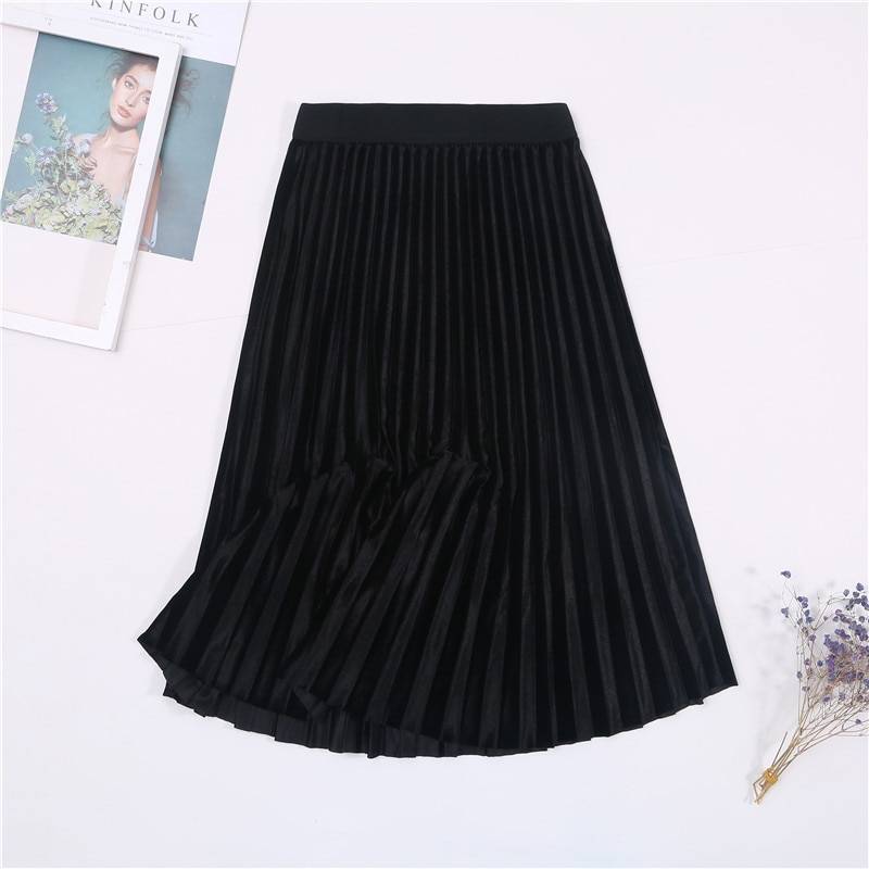 Colorful Pleated Skirt - Black / One Size - Bottoms - Skirts - 21 - 2024