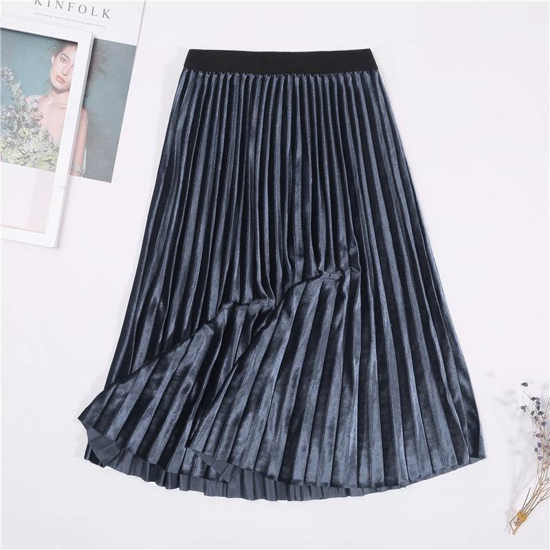 Colorful Pleated Skirt - Gray / One Size - Bottoms - Skirts - 23 - 2024