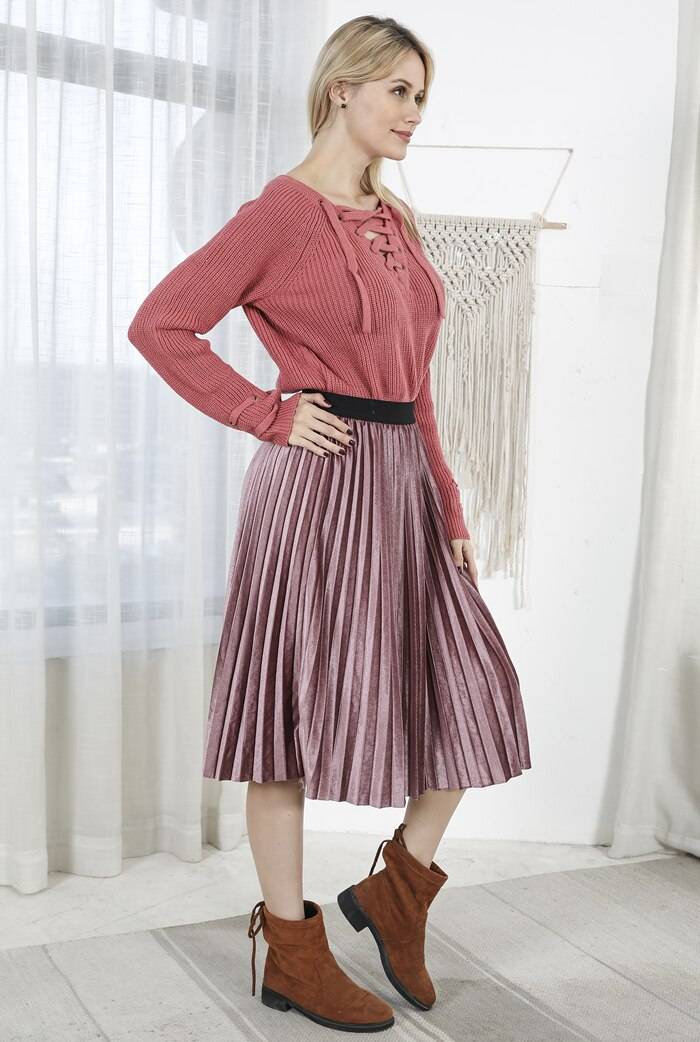 Colorful Pleated Skirt - Bottoms - Skirts - 6 - 2024