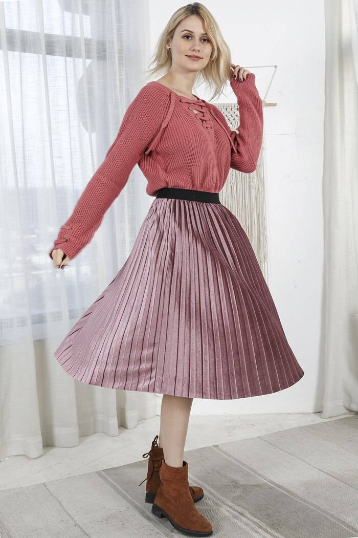 Colorful Pleated Skirt - Bottoms - Skirts - 8 - 2024