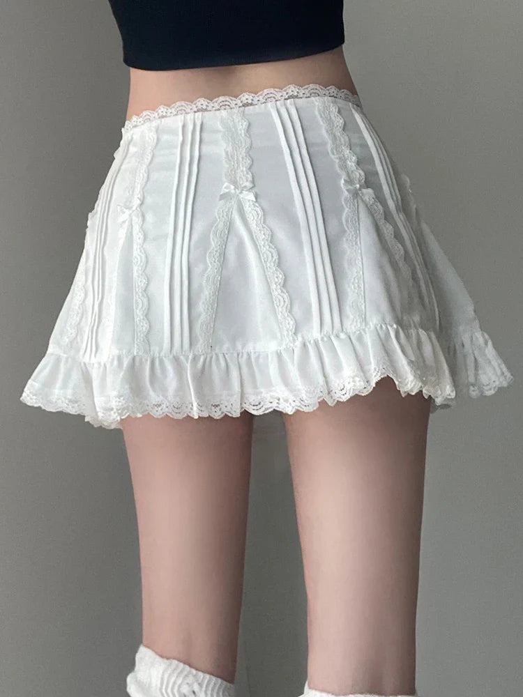 Cute Ruffle White Mini Skirt - Bottoms - Mini Skirts - 2 - 2024