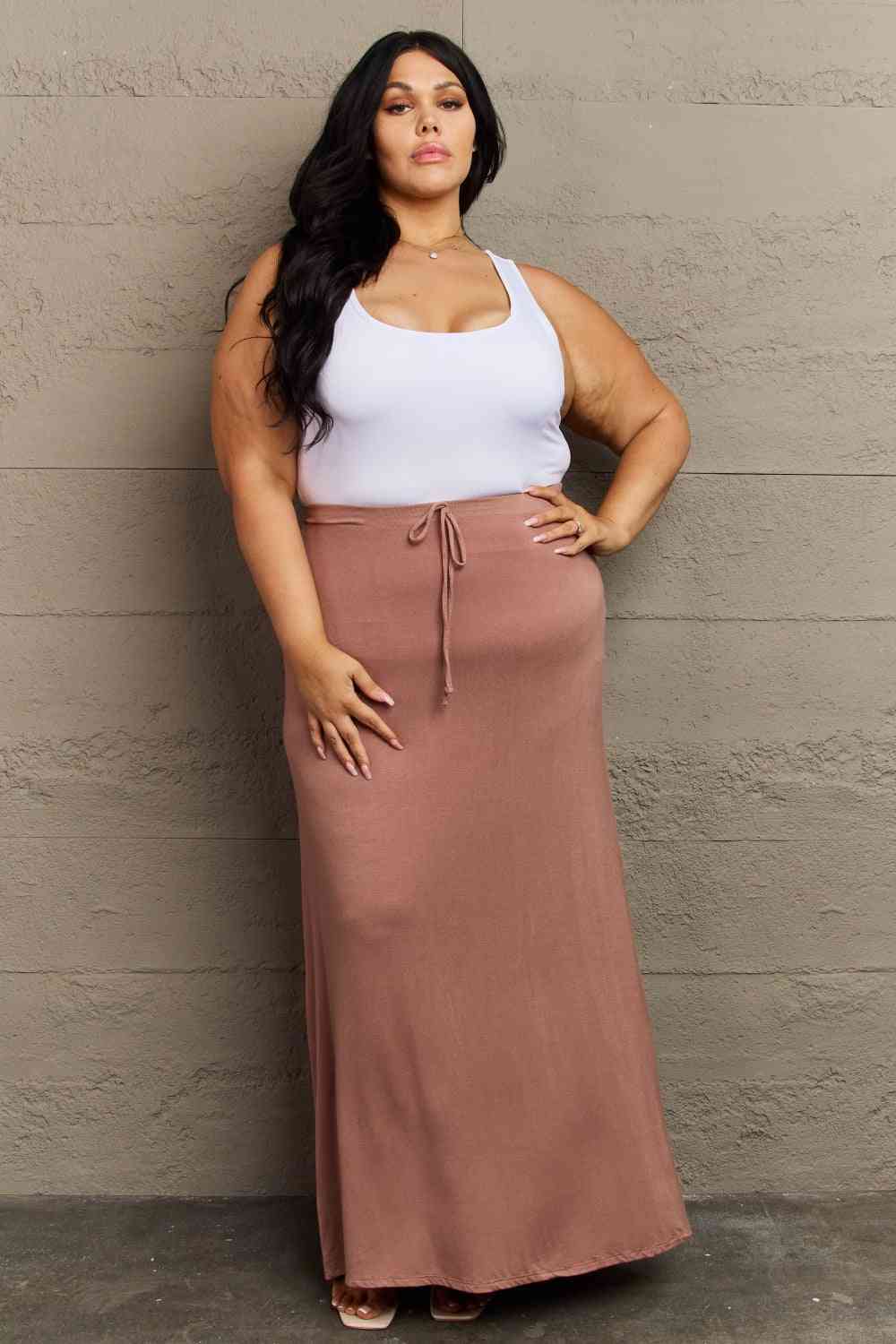 For The Day Full Size Flare Maxi Skirt in Chocolate - Bottoms - Skirts - 9 - 2024