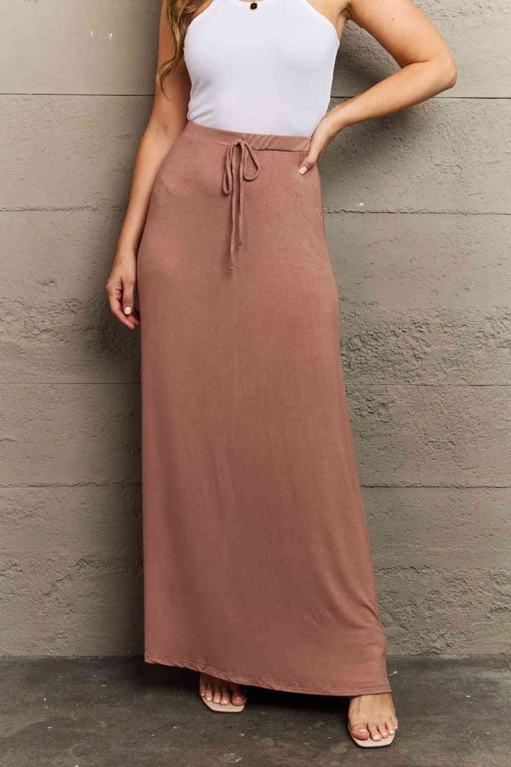 For The Day Full Size Flare Maxi Skirt in Chocolate - Brown / S - Bottoms - Skirts - 1 - 2024