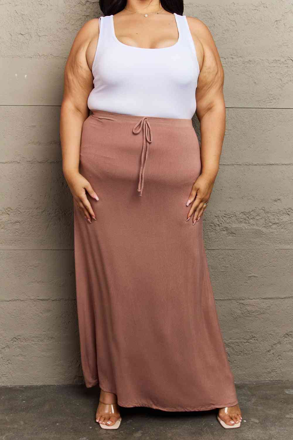 For The Day Full Size Flare Maxi Skirt in Chocolate - Bottoms - Skirts - 6 - 2024