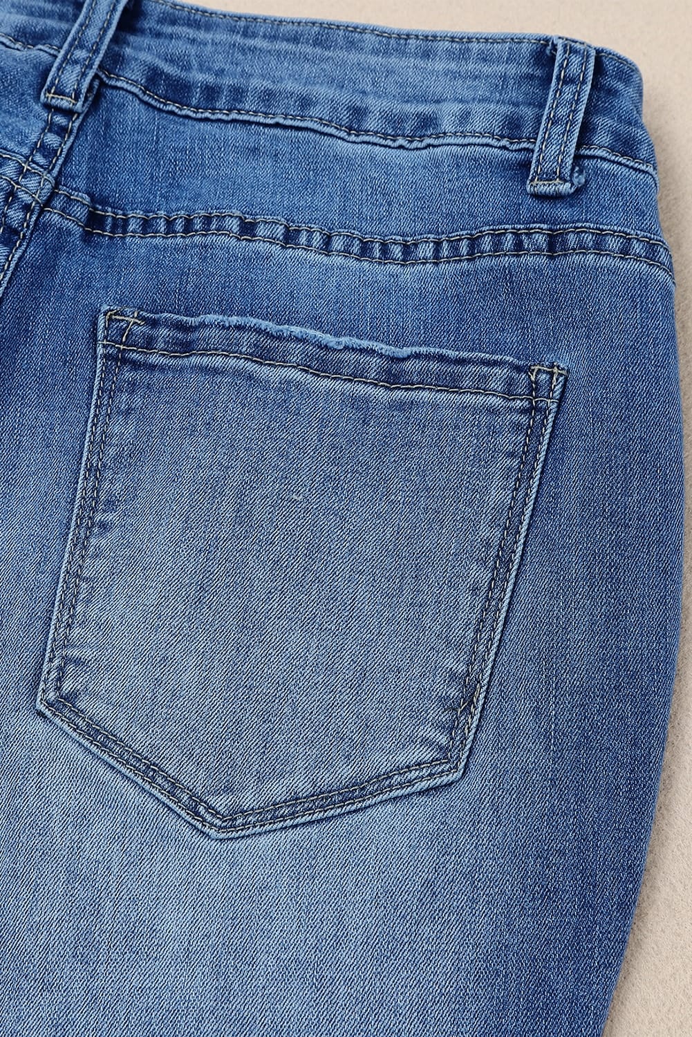 Distressed Frayed Hem Flare Jeans - Bottoms - Pants - 6 - 2024