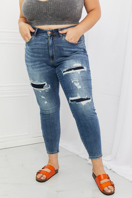 Distressed Patch Jeans - Bottoms - Pants - 1 - 2024