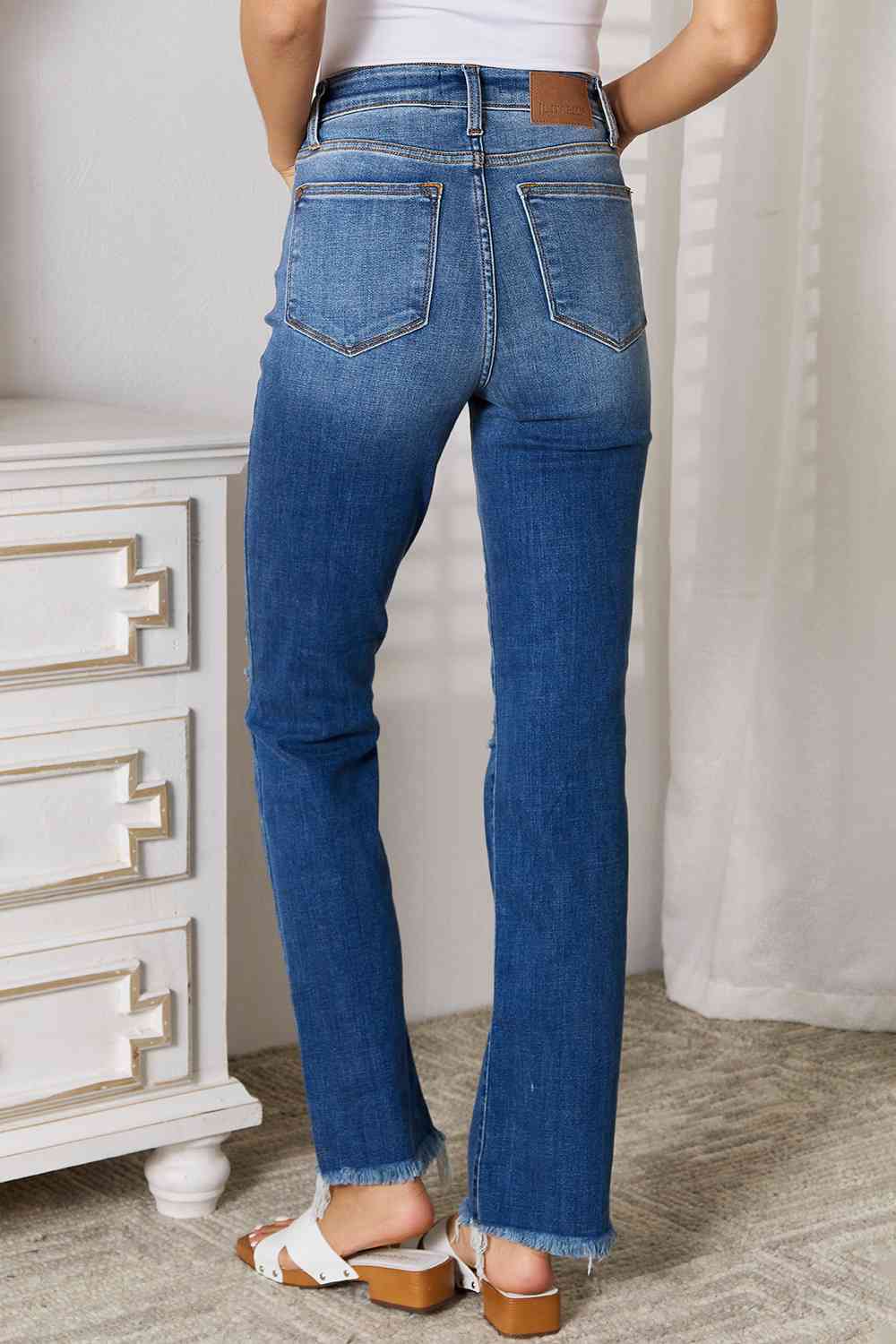 Distressed Raw Hem Jeans - Bottoms - Pants - 7 - 2024
