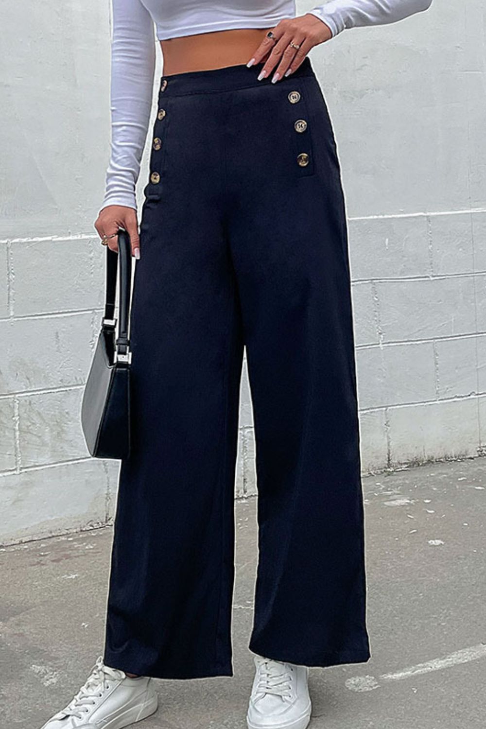 Double-Breasted Wide Leg Pants - Bottoms - Pants - 3 - 2024
