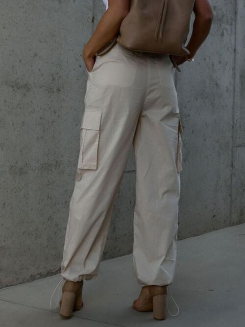 Drawstring Pants with Pockets - Bottoms - Pants - 3 - 2024