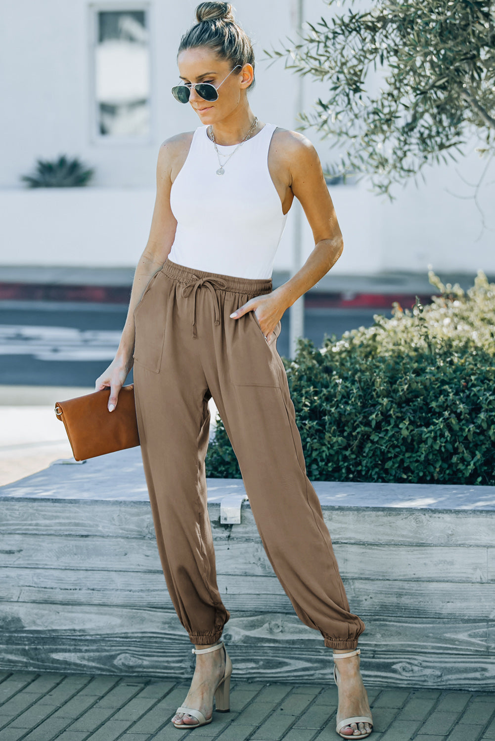 Drawstring Waist Joggers with Pockets - Bottoms - Pants - 6 - 2024
