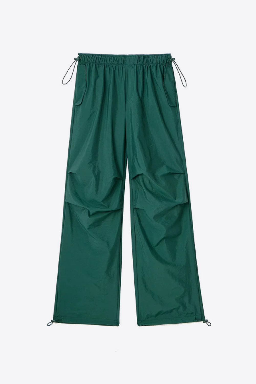 Drawstring Waist Pants with Pockets - Green / XS - Bottoms - Pants - 12 - 2024