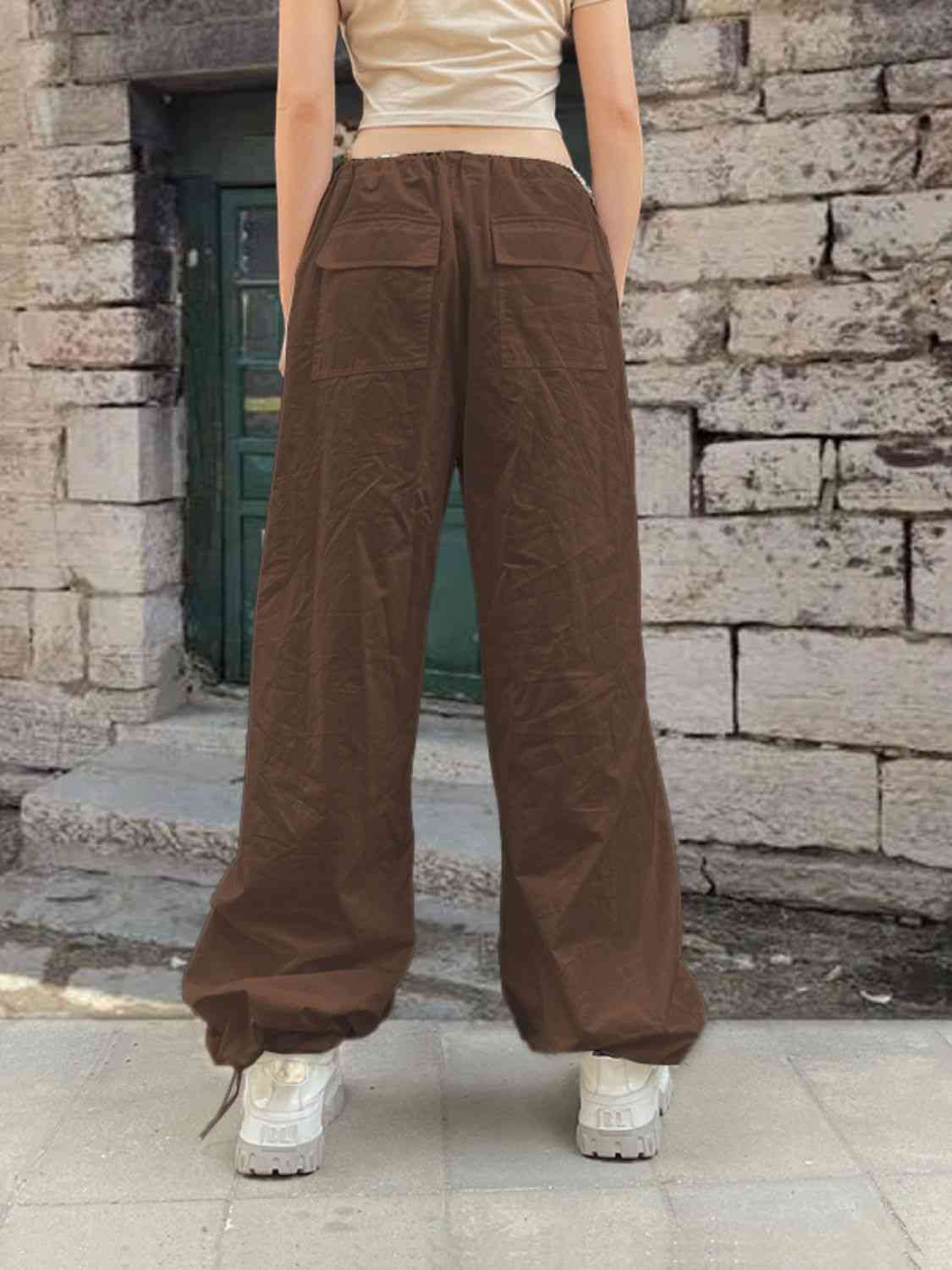 Drawstring Waist Pants with Pockets - Bottoms - Pants - 6 - 2024