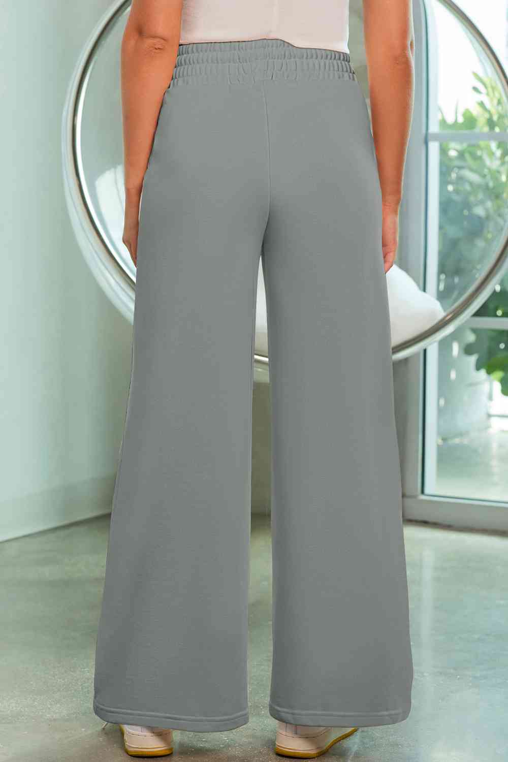 Drawstring Wide Leg Pants with Pockets - Bottoms - Pants - 27 - 2024