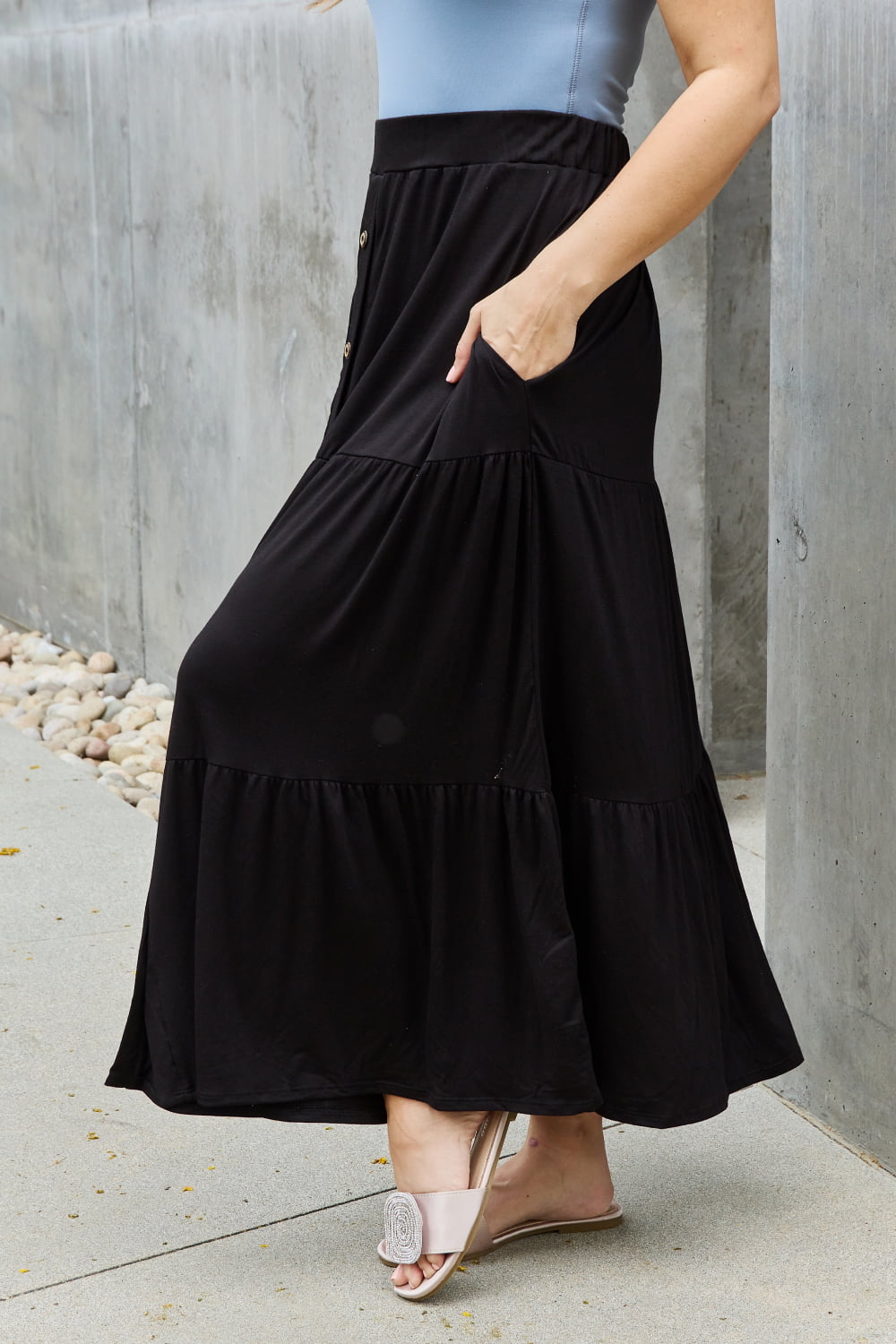 So Easy Full Size Solid Maxi Skirt - Bottoms - Skirts - 9 - 2024