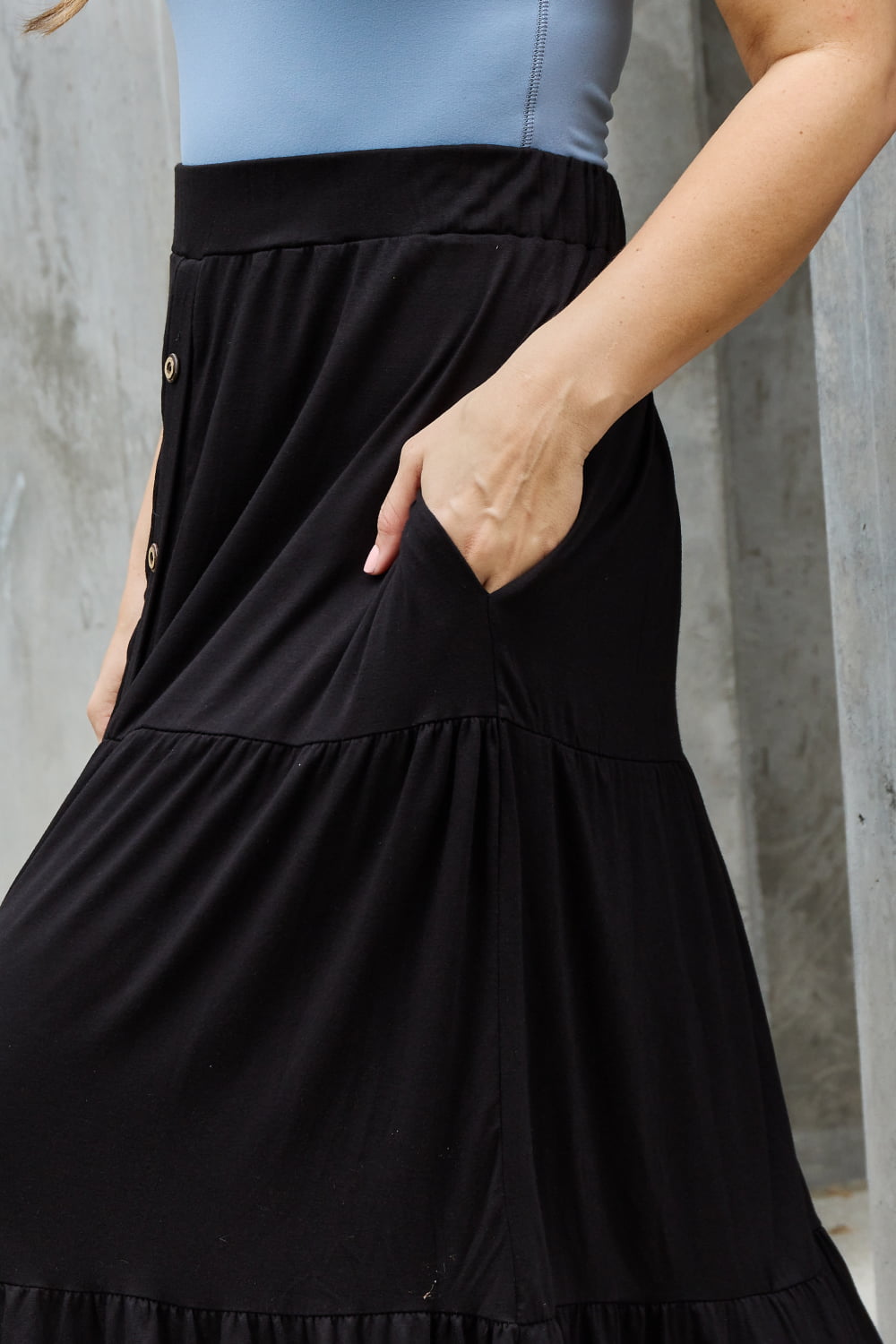 So Easy Full Size Solid Maxi Skirt - Bottoms - Skirts - 12 - 2024
