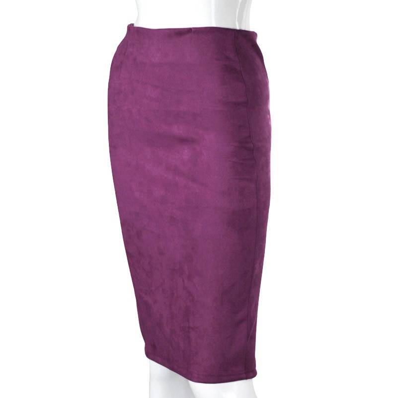 Eco-Suede Pencil Skirt - Purple / XXXL - Bottoms - Skirts - 10 - 2024