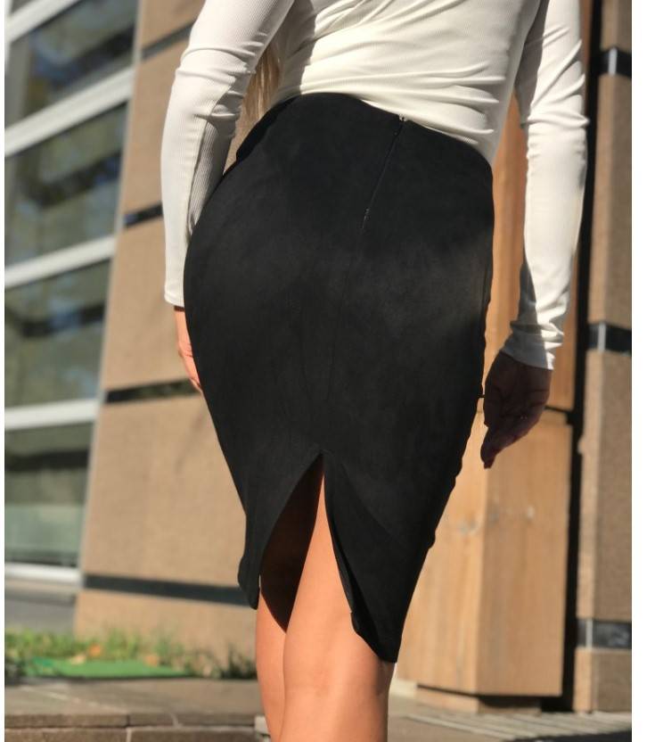Eco-Suede Pencil Skirt - Bottoms - Skirts - 2 - 2024