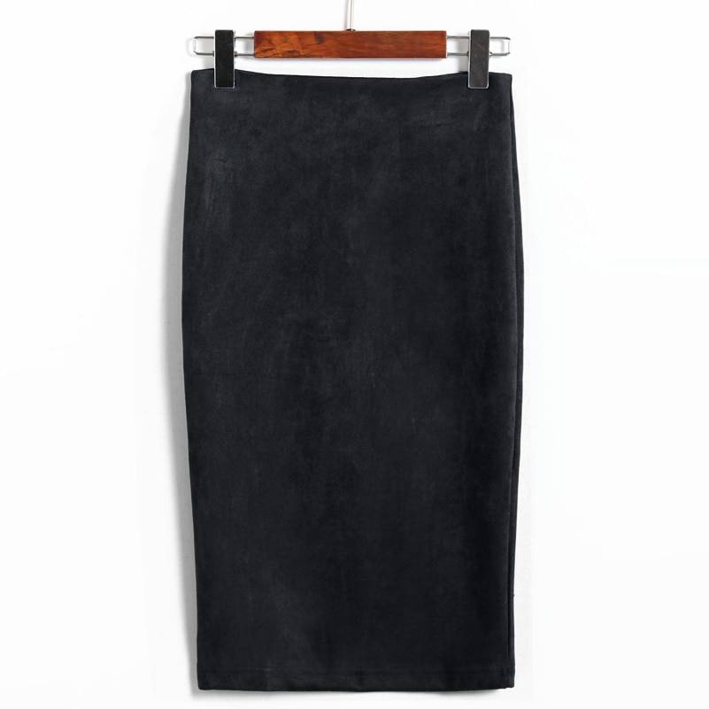Eco-Suede Pencil Skirt - Bottoms - Skirts - 3 - 2024