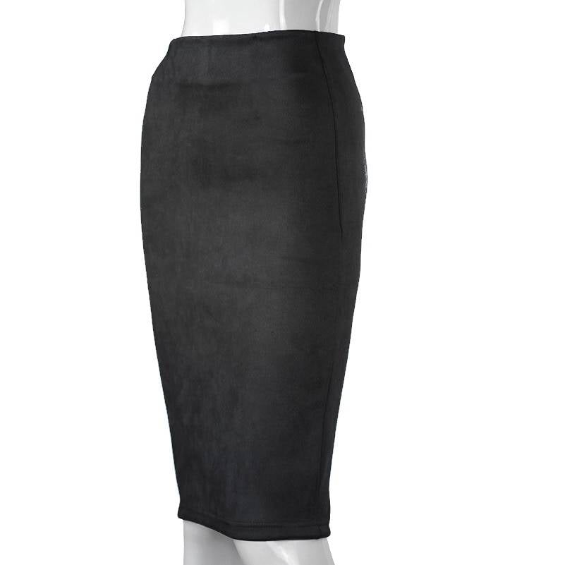 Eco-Suede Pencil Skirt - Black / XXXL - Bottoms - Skirts - 9 - 2024