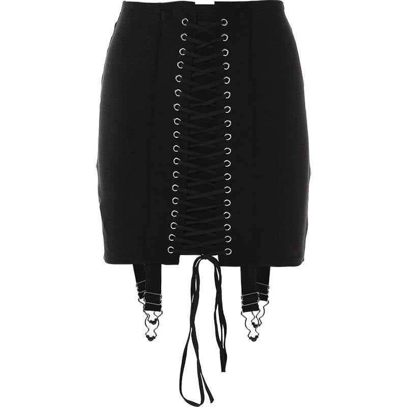 Edgy Lace Up Skirt - Bottoms - Shirts & Tops - 7 - 2024