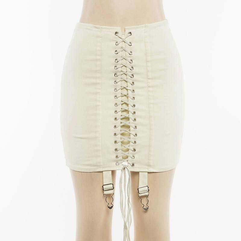 Edgy Lace Up Skirt - Bottoms - Shirts & Tops - 22 - 2024
