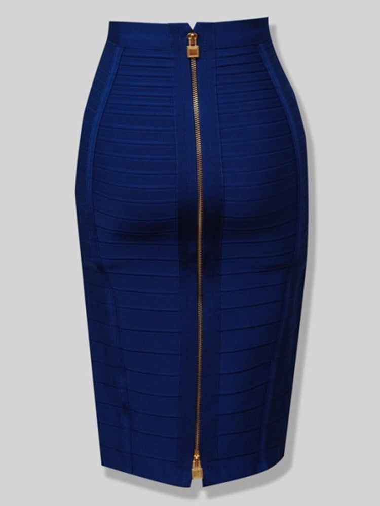 Elastic Bodycon Summer Pencil Skirt - Blue / XXL - Bottoms - Skirts - 40 - 2024