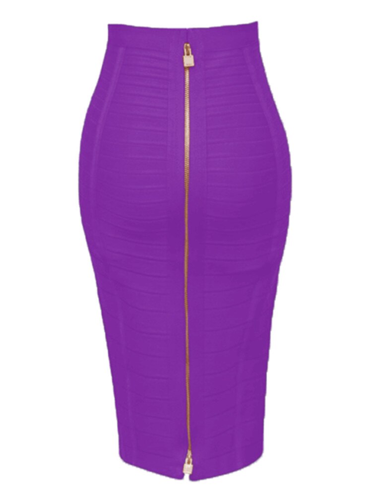 Elastic Bodycon Summer Pencil Skirt - Purple / XXL - Bottoms - Skirts - 45 - 2024