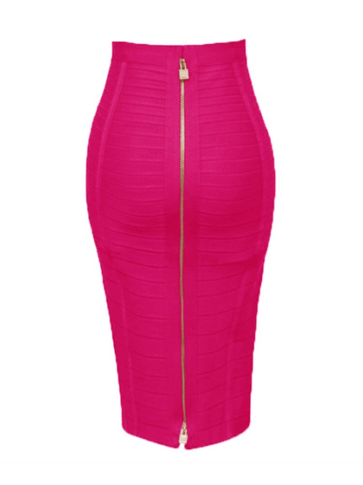 Elastic Bodycon Summer Pencil Skirt - Hot Pink / XXL - Bottoms - Skirts - 47 - 2024