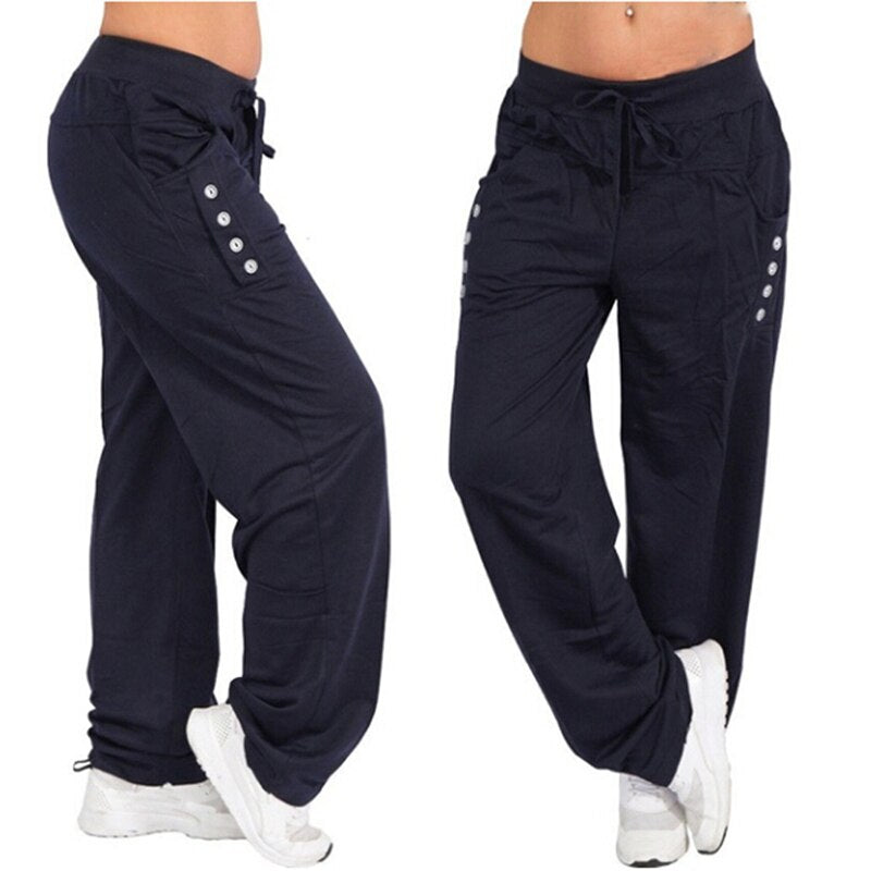 Elastic Waist Jogger Trousers - Blue / M - Bottoms - Pants - 9 - 2024