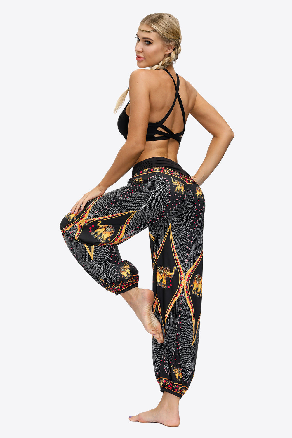 Exotic Style Printed Ruched Pants - Bottoms - Pants - 10 - 2024